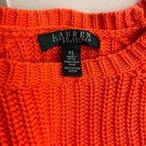 Lauren Ralph Lauren Orange Knit Sweater